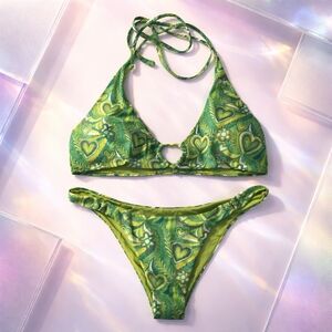 Blackbough Green and Yellow Bikini